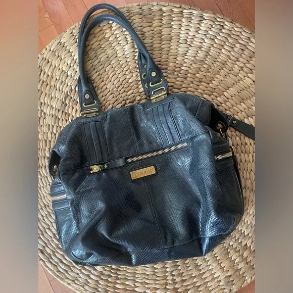 •VINTAGE • LOCKHEART Snake Embossed Shoulder Bag - Picture 3 of 13